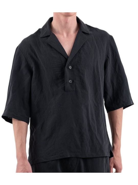 Vittorio Artist Men's Long Sleeve Overshirt Black
