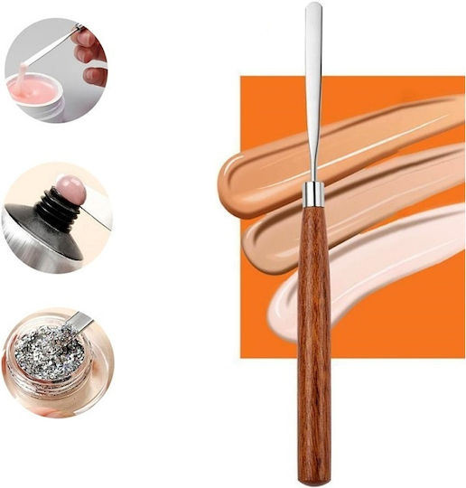 Flexible Gel & Nail Art Spatula Wooden Handle 15.5cm 2omo74