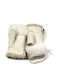 White Women's Leather Gloves with Fur