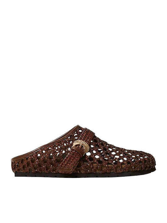 Twinset Mules Καφέ