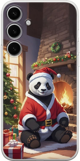 Mobile Phone Case Xmas Animals Panda Samsung Galaxy A55 5g Flexible TPU Transparent Silicone