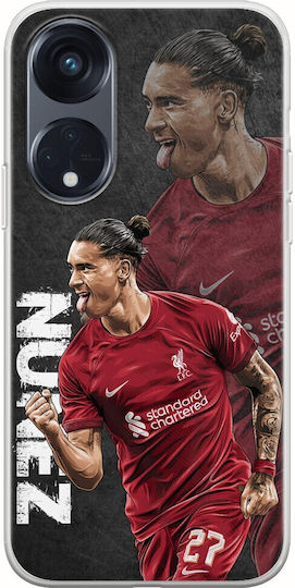 Калъф Football Stars Darwin Nunez Oppo Reno 8T 5G Гъвкав TPU Прозрачен Силикон