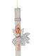 Handgefertigte Beduftete Osterkerze Glitter Mädchen Elf Ballerina Silberrock