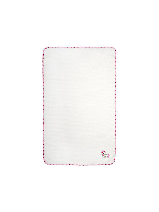 Dimcol Babydecke Wickeltücher für Kinderzimmer Unicorn 80x110cm