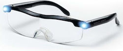 Foxmag24 Glasses Magnifying Lens Dual Led Lights Illumination Battery Powered