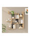 Maze Oak Wall Shelf With Anthracite 93.3x14.5x90cm