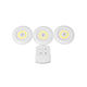 Set 3 Led Lamps Remote Control Furniture Self-adhesive Round Z-tools Zts 8221