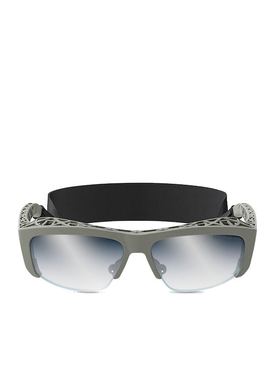 Dior Unisex Sunglasses with Green Horn-Rimmed Frame and Gray Gradient Lenses