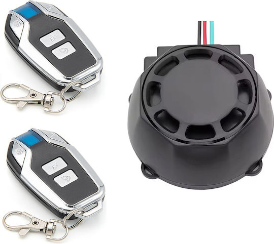 Alarmă Antifurt pentru Motocicletă și Bicicletă 12v Techstar Sirenă 120-125db Impermeabilă Ip55 Reîncărcabilă Usb-c 700mah 2 Telecomenzi 7 Niveluri de Sensibilitate Localizare