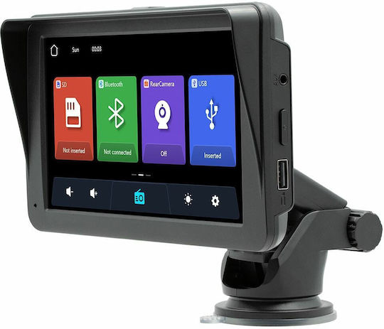 Тъчскрийн 7" Мултимедийен Екран за Табло на Автомобил с Apple CarPlay / Android Auto / Bluetooth / GPS