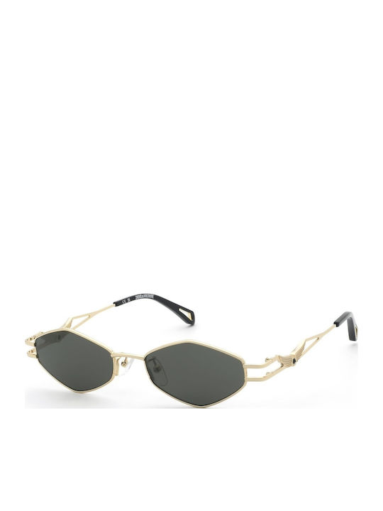 Zadig & Voltaire Women's Sunglasses With Gold Frame And Green Lens