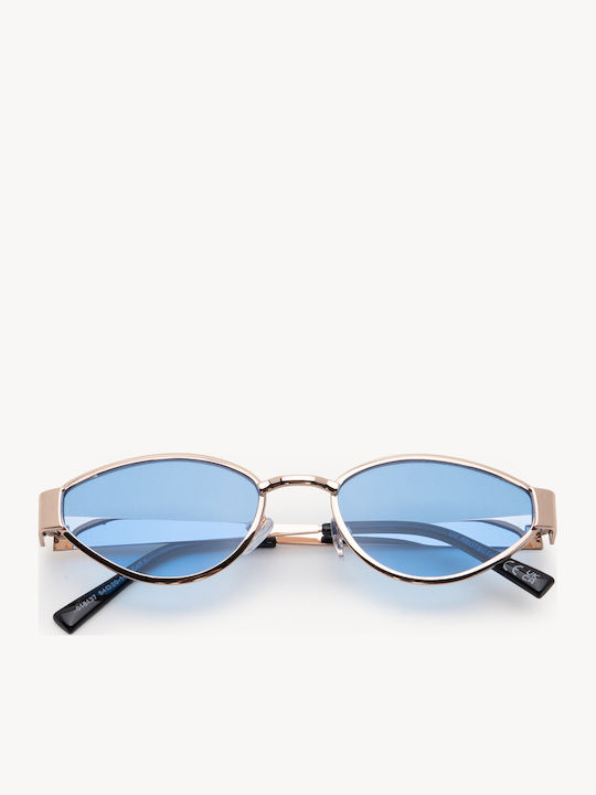 Luigi Unisex Γυαλιά Ηλίου με Μπλε Μεταλλικό Σκελετό και Μπλε Φακό 4857706
