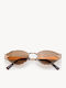 Luigi Unisex Sunglasses With Brown Metallic Frame And Brown Lens 4857714