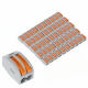 Set 50 Conectori Rapizi Cu Manetă Blocuri Terminale Rapide Pentru Instalații Electrice 2 Pini Tip 222-412 Onuvio