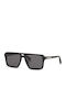Philipp Plein Unisex Sunglasses with Black Horn-Rimmed Frame and Black Lens
