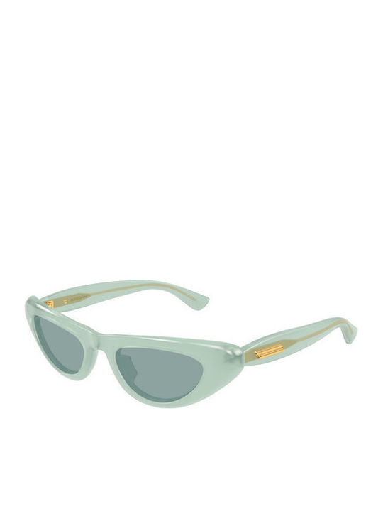Bottega Veneta Unisex Sonnenbrillen mit Grüner Farbe des Rahmens und Grüner Farbe der Gläser BV1450S 003