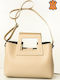 Leather Women's Ecru Handbag