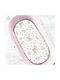 MimiNu Set Lenjerii De Patut Bebe Pentru Cradle Din Bumbac Cu Cauciuc Roz 35x80cm