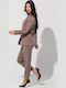 Megan Pantaloni Dama Maro Costum în Linie Tapered