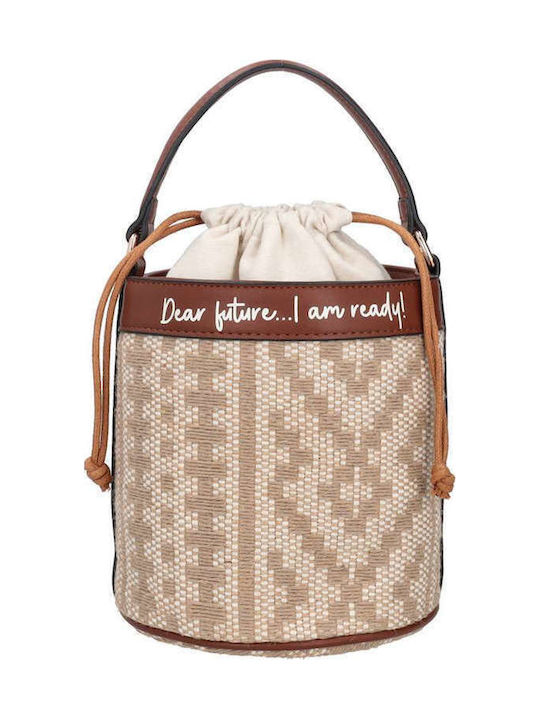 Bucket Women's Handbag Shoulder Beige 2620B28-01