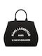 Fabric Women's Tote Handbag Black