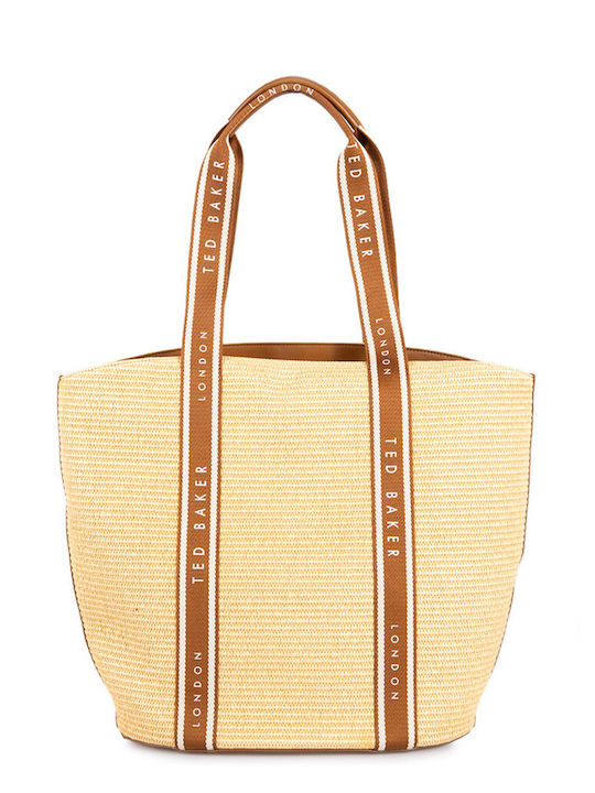 Rafiia Straw Women's Tote Handbag Brown