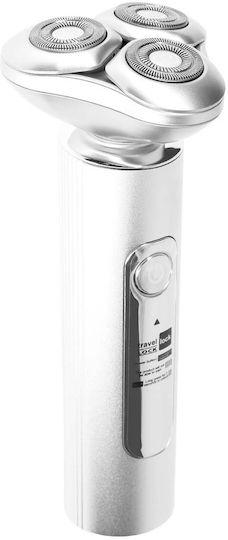 Avizar Cordless Electric Shaver 3 Blades Led Display Travel Lock Function Silver
