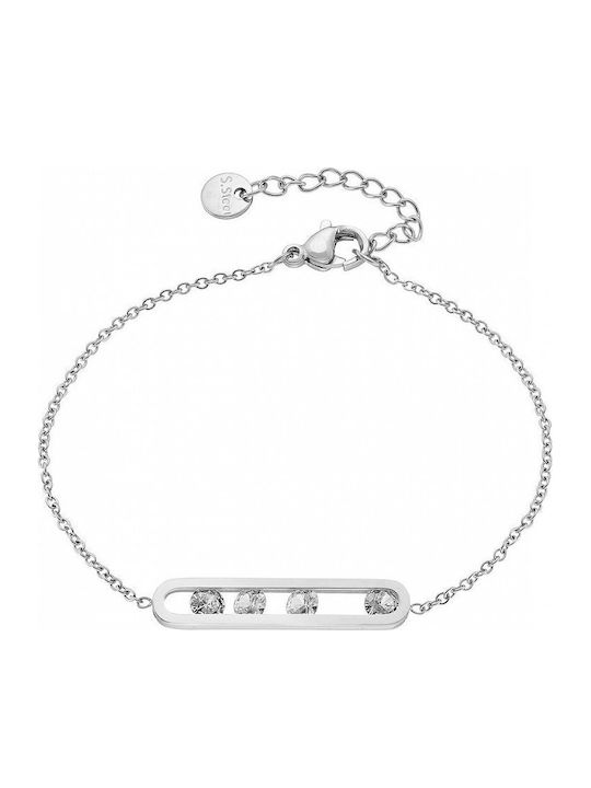 Oxzen Women's Steel Bracelet with Zircon