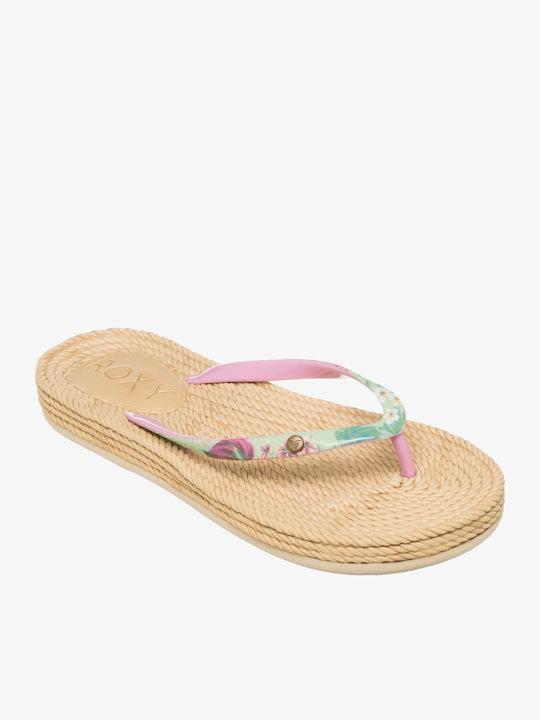Roxy South Beach Iii Σαγιονάρες σε Πράσινο Χρώμα