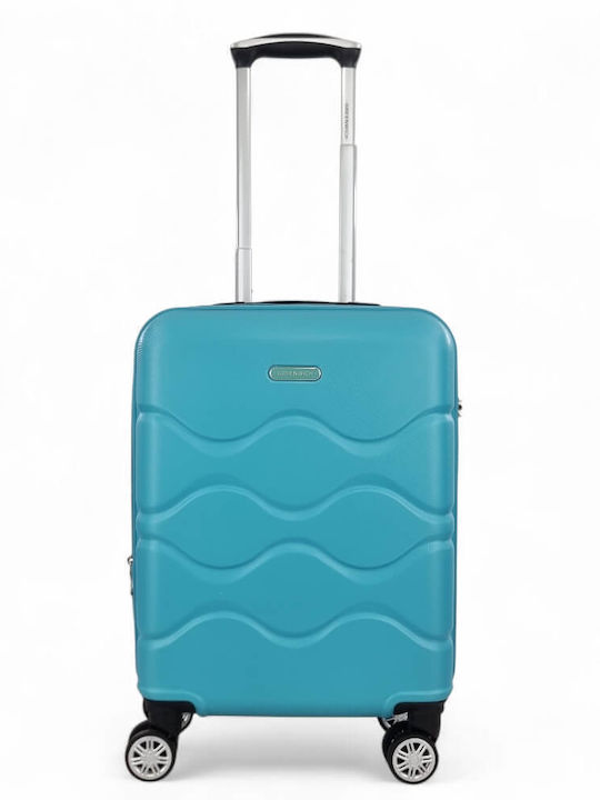 Greenwich Polo Club Cabin Hard Travel Suitcase Aqua with 4 Wheels Height 55cm