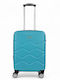 Greenwich Polo Club Cabin Hard Travel Suitcase Aqua with 4 Wheels Height 55cm