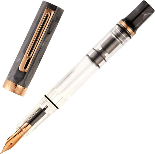Twsbi Eco Black Marble W Bronze Fountain Pen F Fine