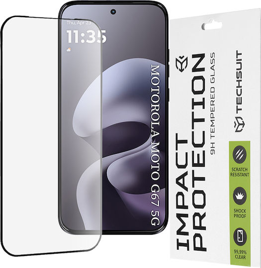 Techsuit Full Glue Full Face Tempered Glass (Motorola Moto G67 / G77 / G87)