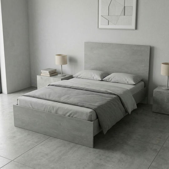 Troy Pat Hemidublu Din Lemn Gri Pentru Saltea 120x200cm