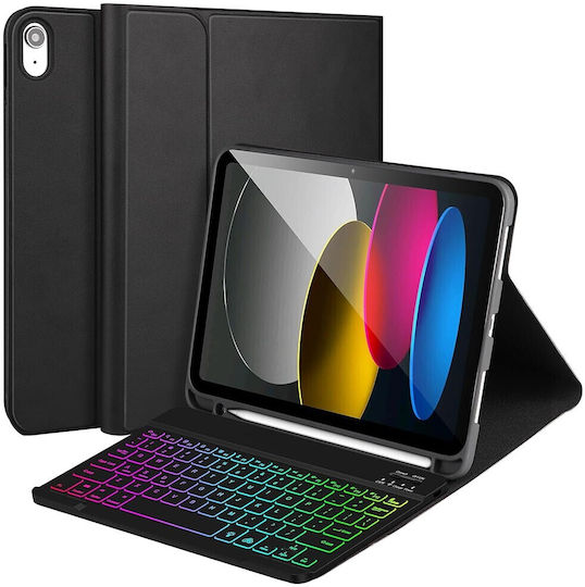 Bluetooth Keyboard Case RGB Backlight Air 11 2024 2025 iPad Air 10.9 2020-2022 Black