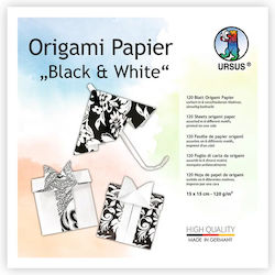 Ursus Papier 15x15/120g Origami Schwarz 120 Stück Ursus Papier 15x15/120g Origami Schwarz 120 Stück