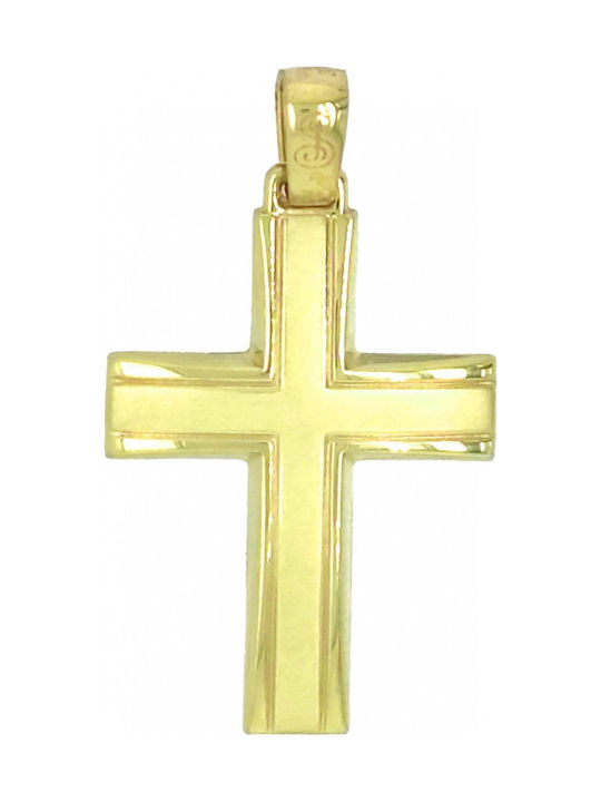 Mertzios.gr Gold Double Sided Cross Without Chain