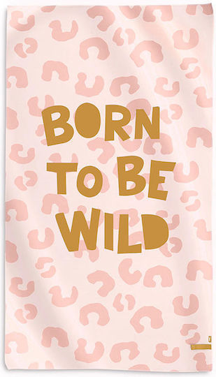 Saro Πετσέτα Παραλίας Microfiber Born To Be Wild 90x160εκ 64321