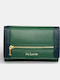 Small Leather Women's Wallet with RFID Green