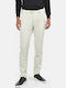 Men's Trousers Chinos Elastic Regular Fit Ecru