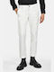 Herrenhosen Chinos Elastisch Weiß