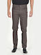 Men's Trousers Elastic Regular Fit Brown