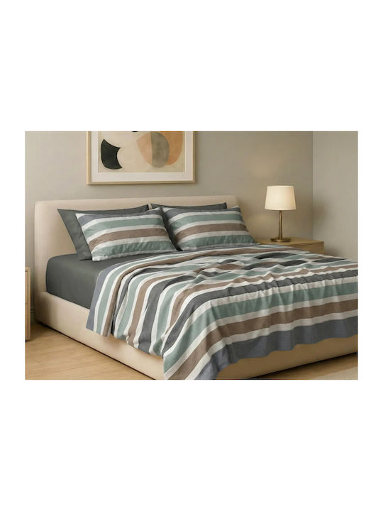 Σετ Σεντόνια King Size με Λάστιχο 180x200+35εκ. 6 (6τμχ)