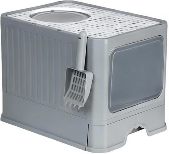 534633 Geschlossene Katzenklo Schublade Grau 50×40×40cm