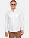 Long Sleeve Cotton Shirt in Regular Fit White