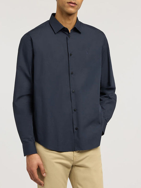 Trussardi Baumwollhemd Marineblau Trussardi Baumwollhemd Marineblau