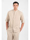 Μακρυμάνικo Overshirt Beige