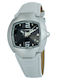 Chronotech Ανδρικό Ρολόι 41mm Μπαταρίας με Λευκό Δερμάτινο Λουράκι