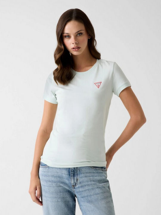 Guess Γυναικείο T-shirt Απαλό Πράσινο