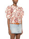 Women's Blouse Ecru-Bordeaux